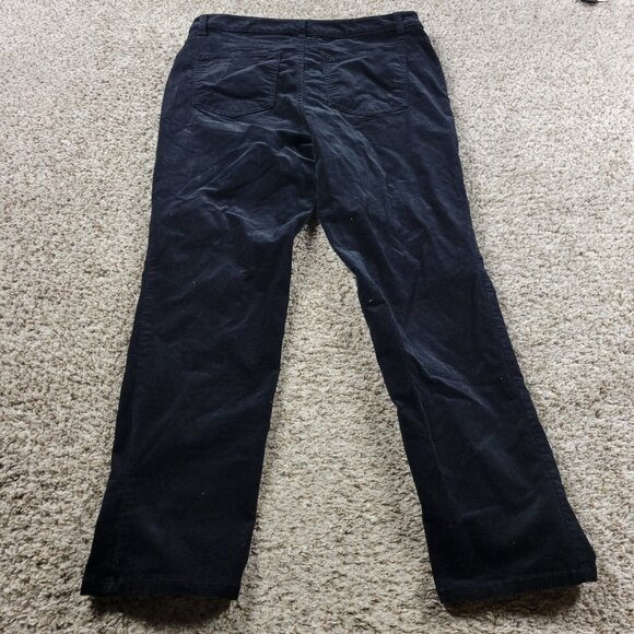 Talbots Corduroy Pants Womens 12P Petite Black Straight Leg Pant - Picture 6 of 7